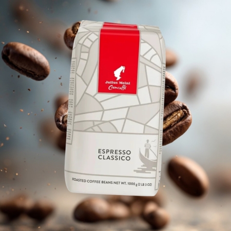 Pakovanje Julius Meinl Espresso Classico kafe u zrnu sa crvenim logom brenda